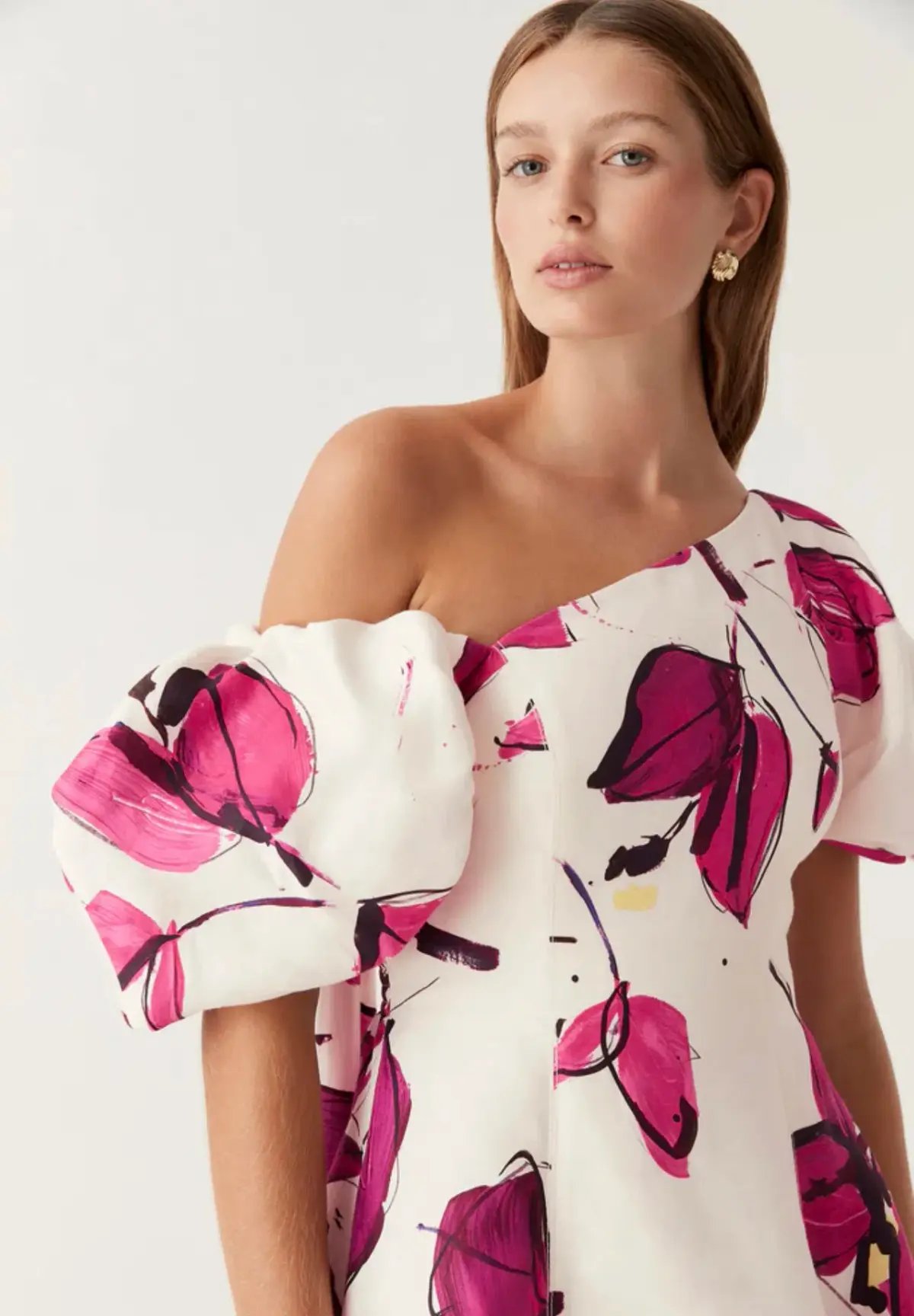 Aje Arista Tulip Sleeve Midi Dress Floral Size 16 photo 4