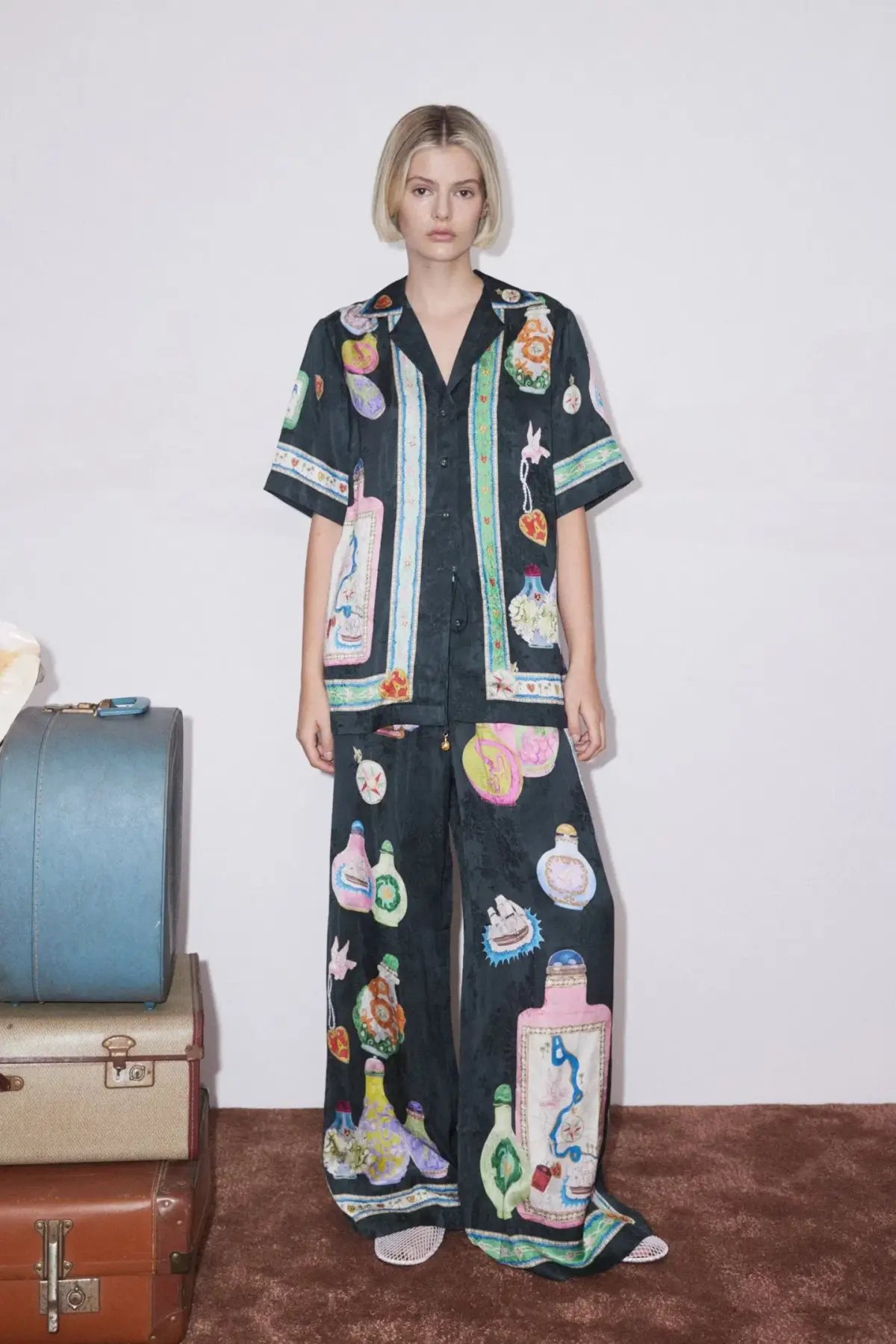 Alemais Royal Set Top and Pants Set Print Size 10 photo 3