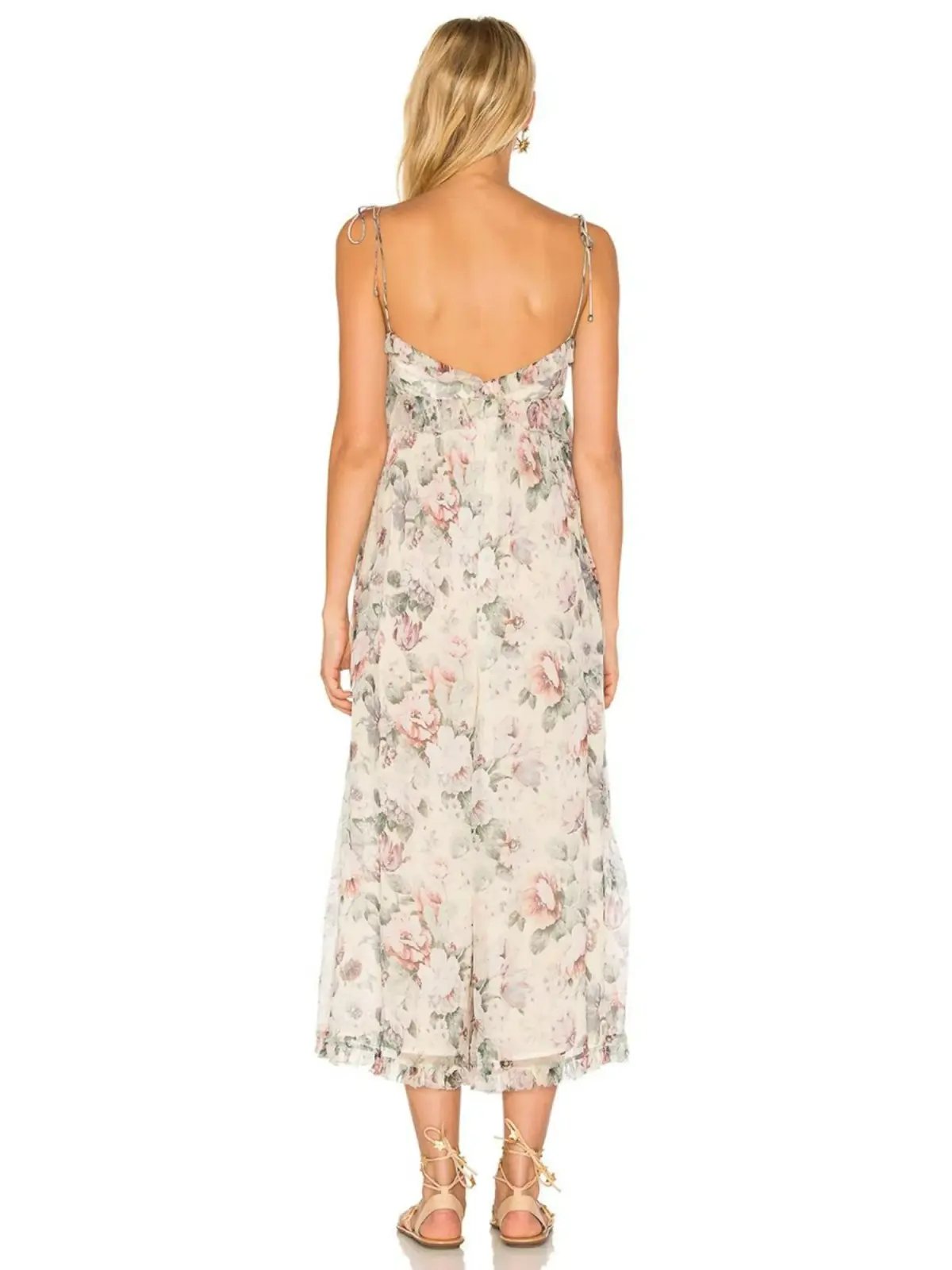 Zimmermann Silk Jasper Ruffle Jumpsuit Floral Size 2 / AU 12 photo 3