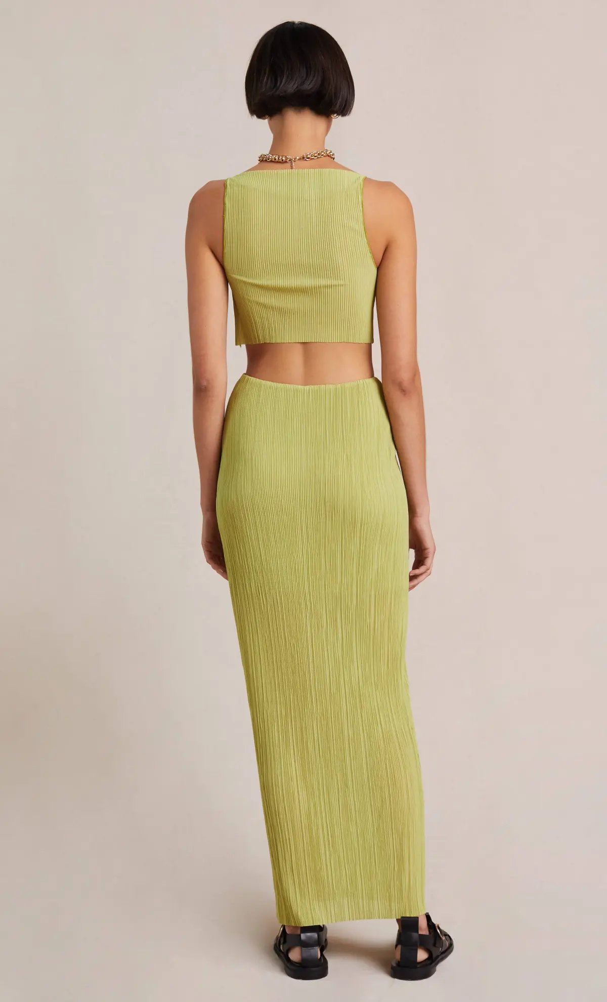 Bec and Bridge Plisse Pistachio Skirt Green Size 14 photo 2