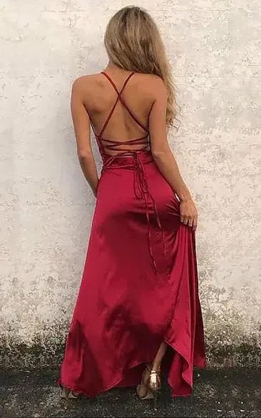 Rat & Boa Cowl Neck Satin Dress Red Size 4 photo 2