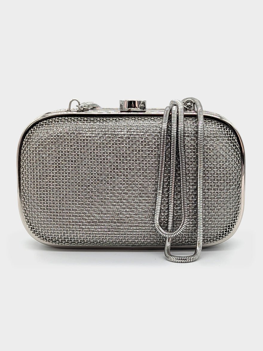 Oroton Silver Mini Mesh Evening Bag photo 2