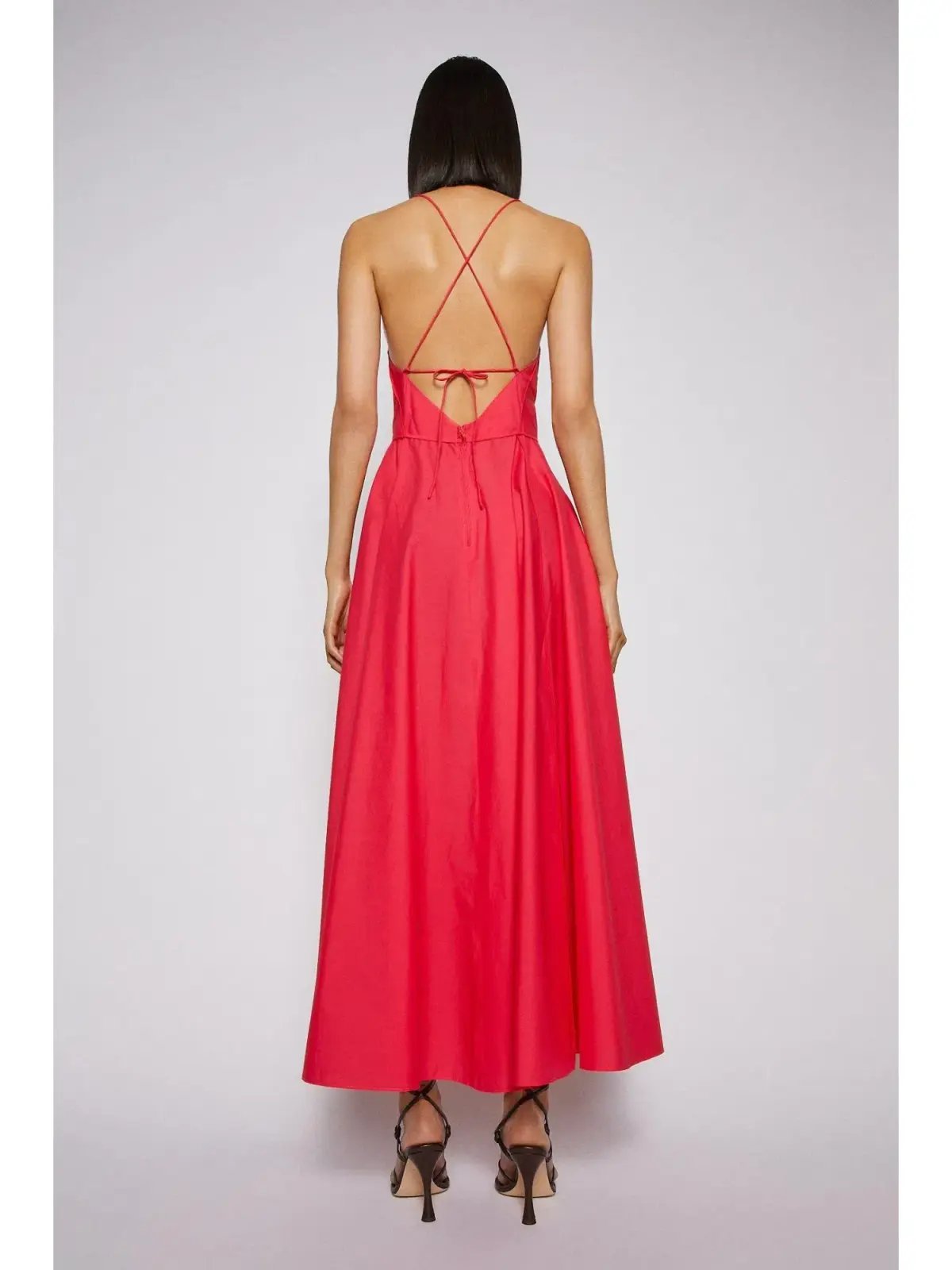 Scanlan Theodore Parachute Cotton Strappy Dress Fuchsia Size AU 10 photo 2