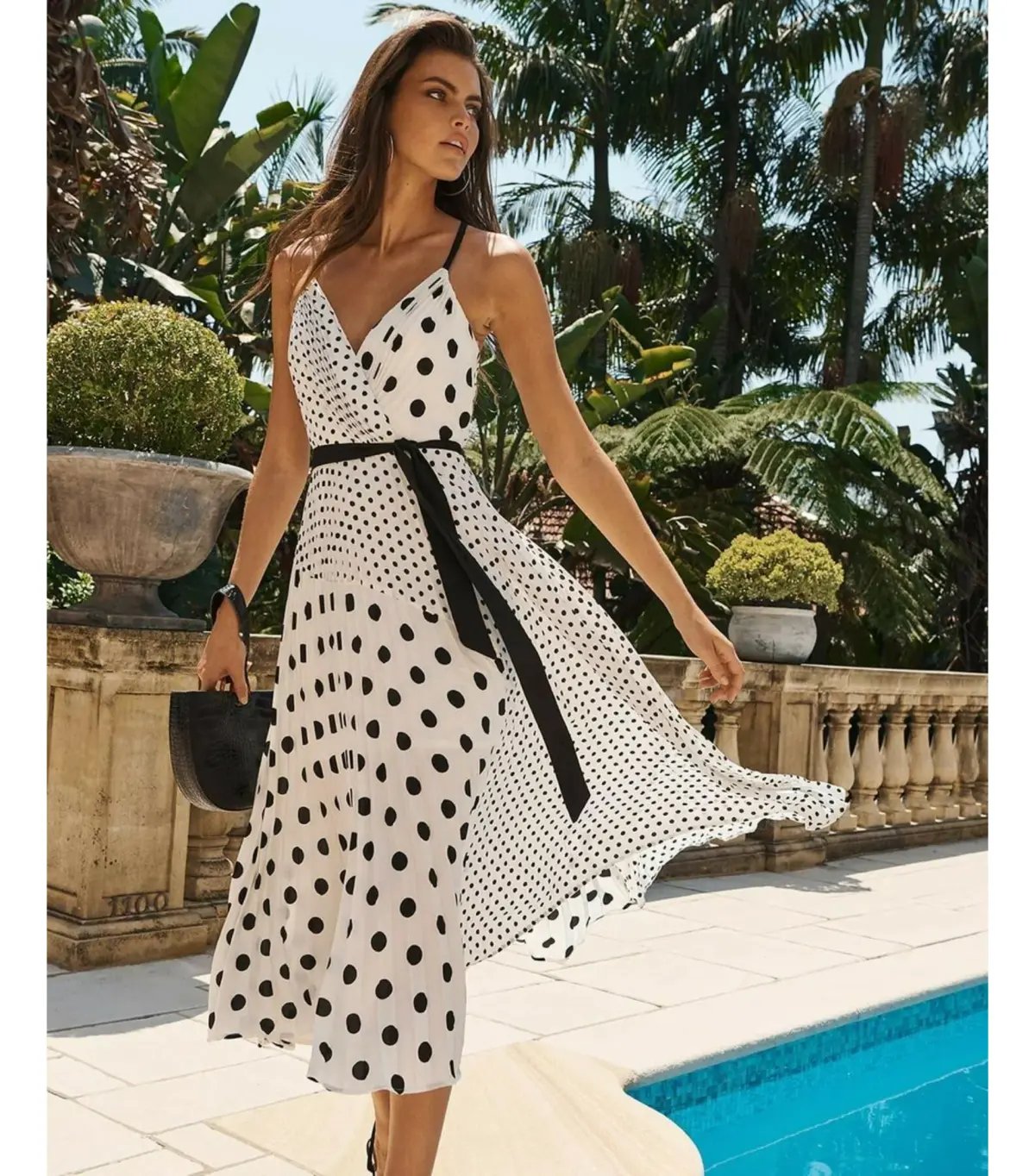 Sheike  Navigate Dress in White Black Polka Dot Size AU 6 photo 3