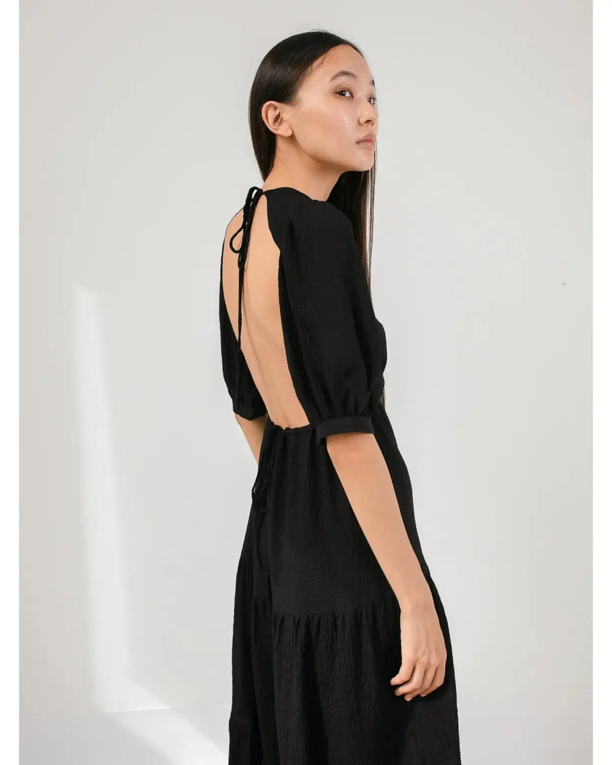 Sir The Label Indre Open Back Midi Dress Black Size 1 / AU 8 photo 4