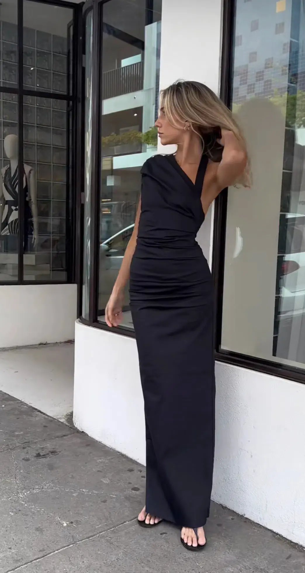 Sir the Label Giacomo Gathered Gown Black Size 0 / AU 6 photo 3