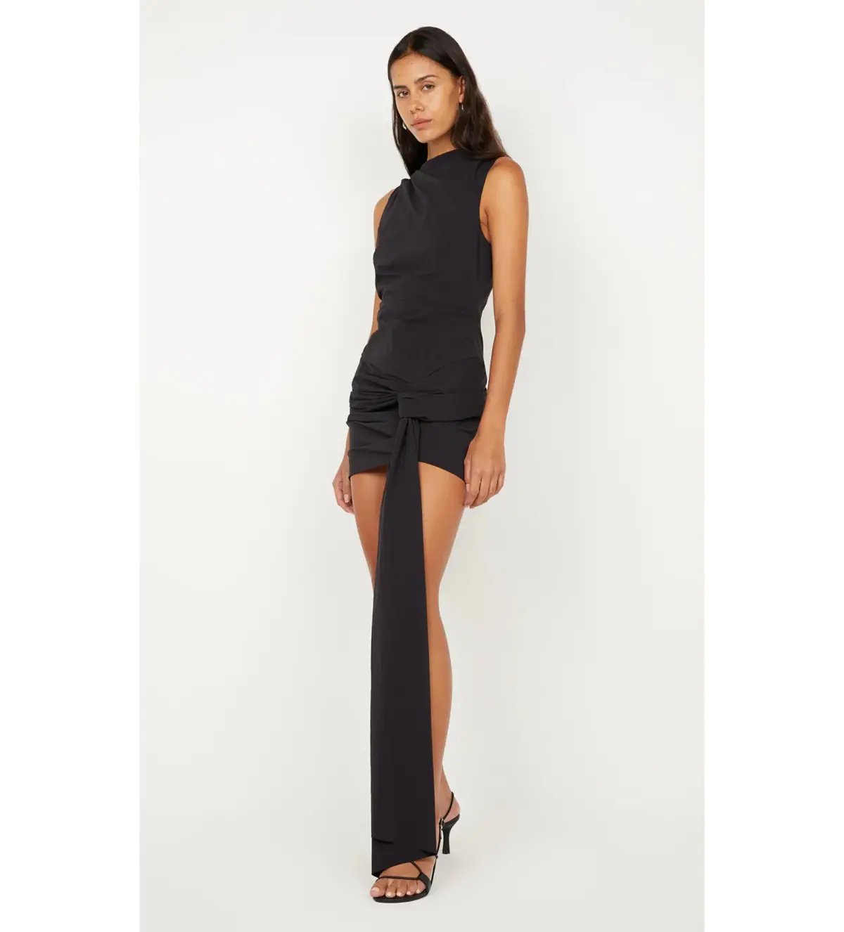 Bec & Bridge Domenic Asym Mini Dress Black Size AU 12 photo 2