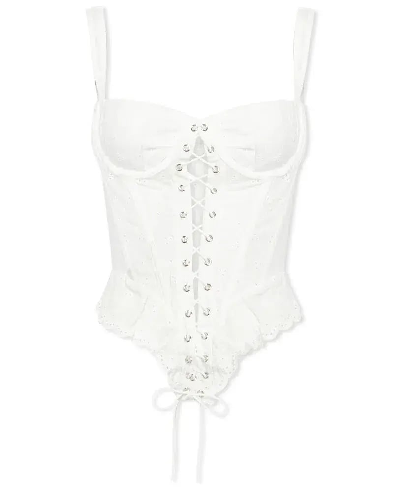 Miaou Deville Corset in White Size 8 photo 4