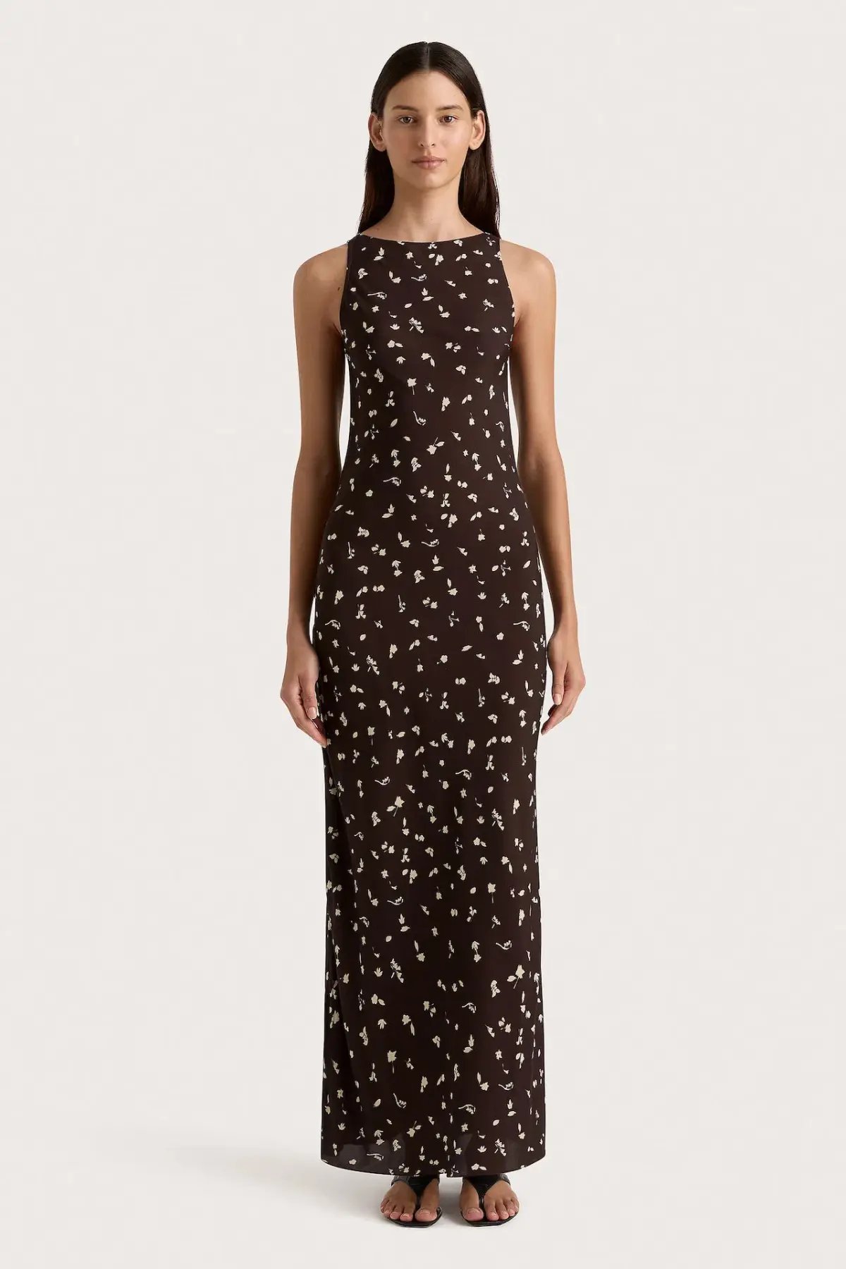 Faithfull the Brand Silya Dress Clover Brown Size 8 photo 2