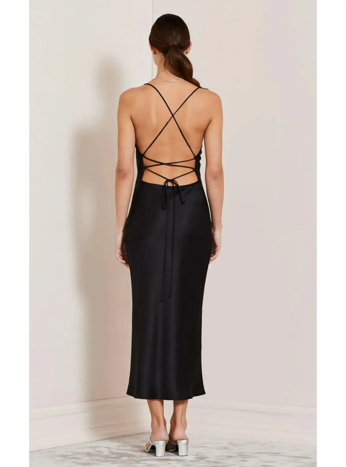 Bec & Bridge All Night Lace Up Dress Black Size AU 6 photo 2