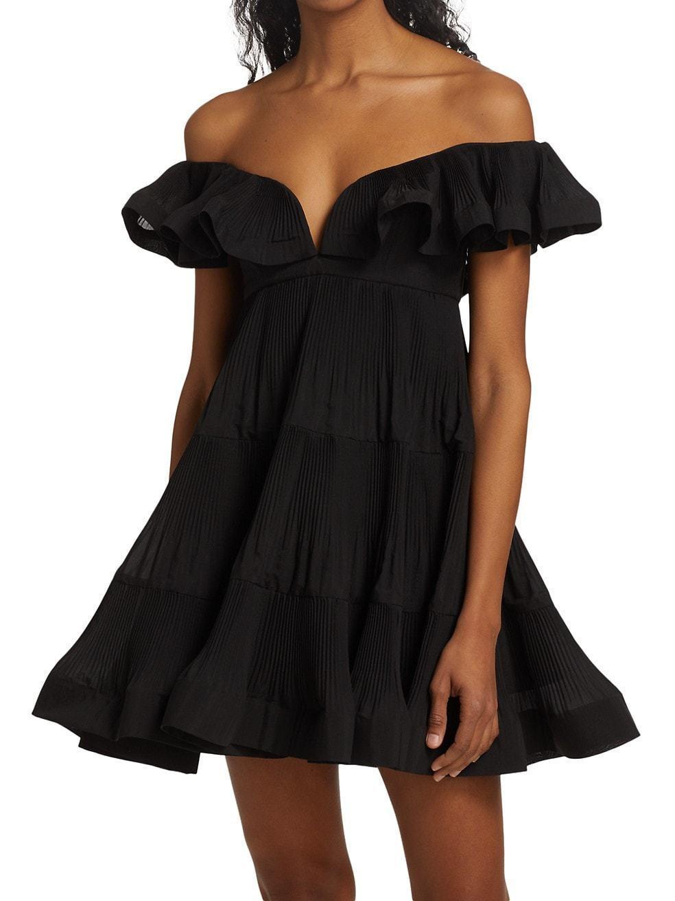Zimmermann The Lovestruck pleated minidress Black Size 6 photo 6