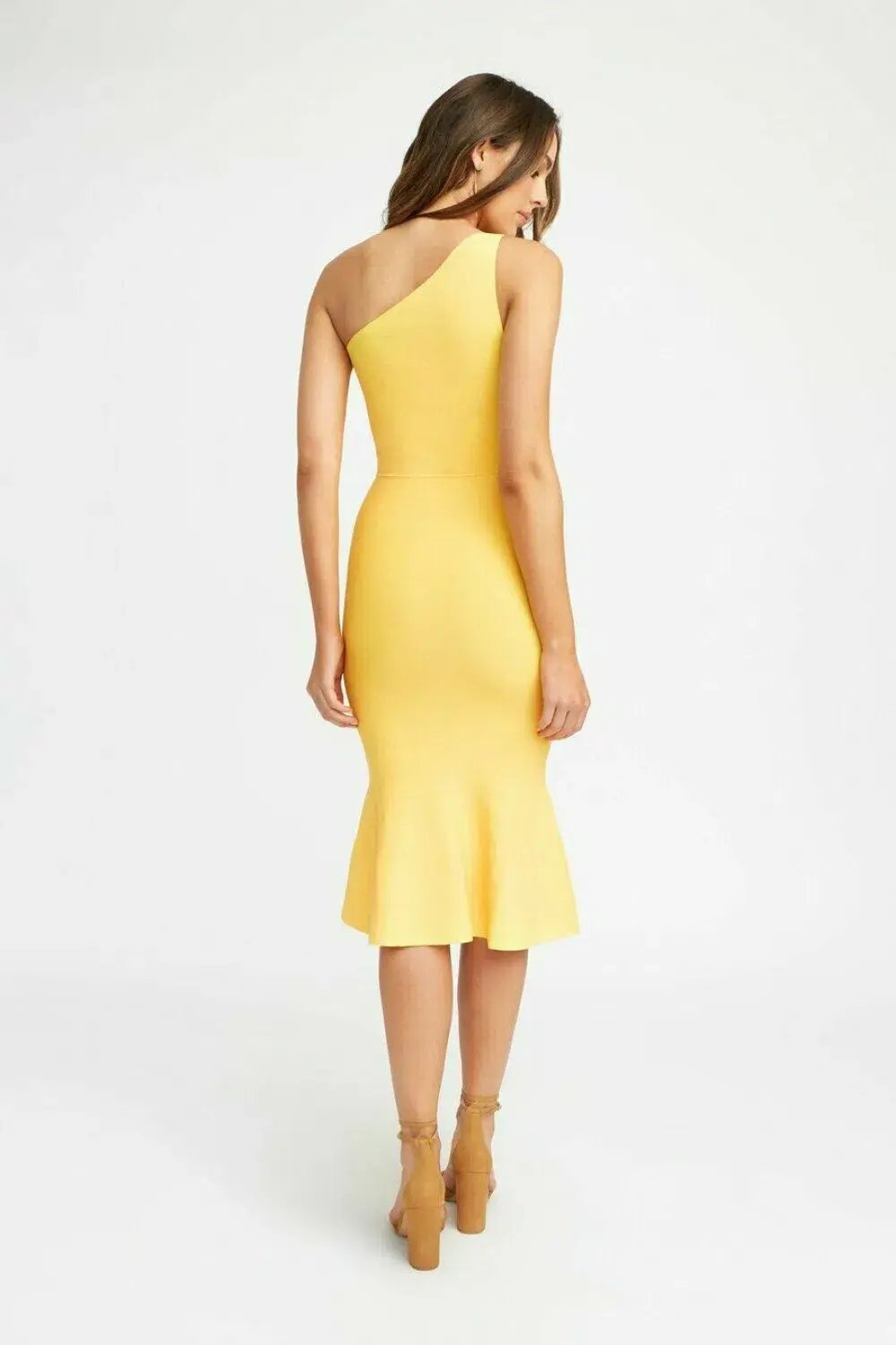 Kookai Florida One Shoulder Dress Lemon Size 6 photo 3