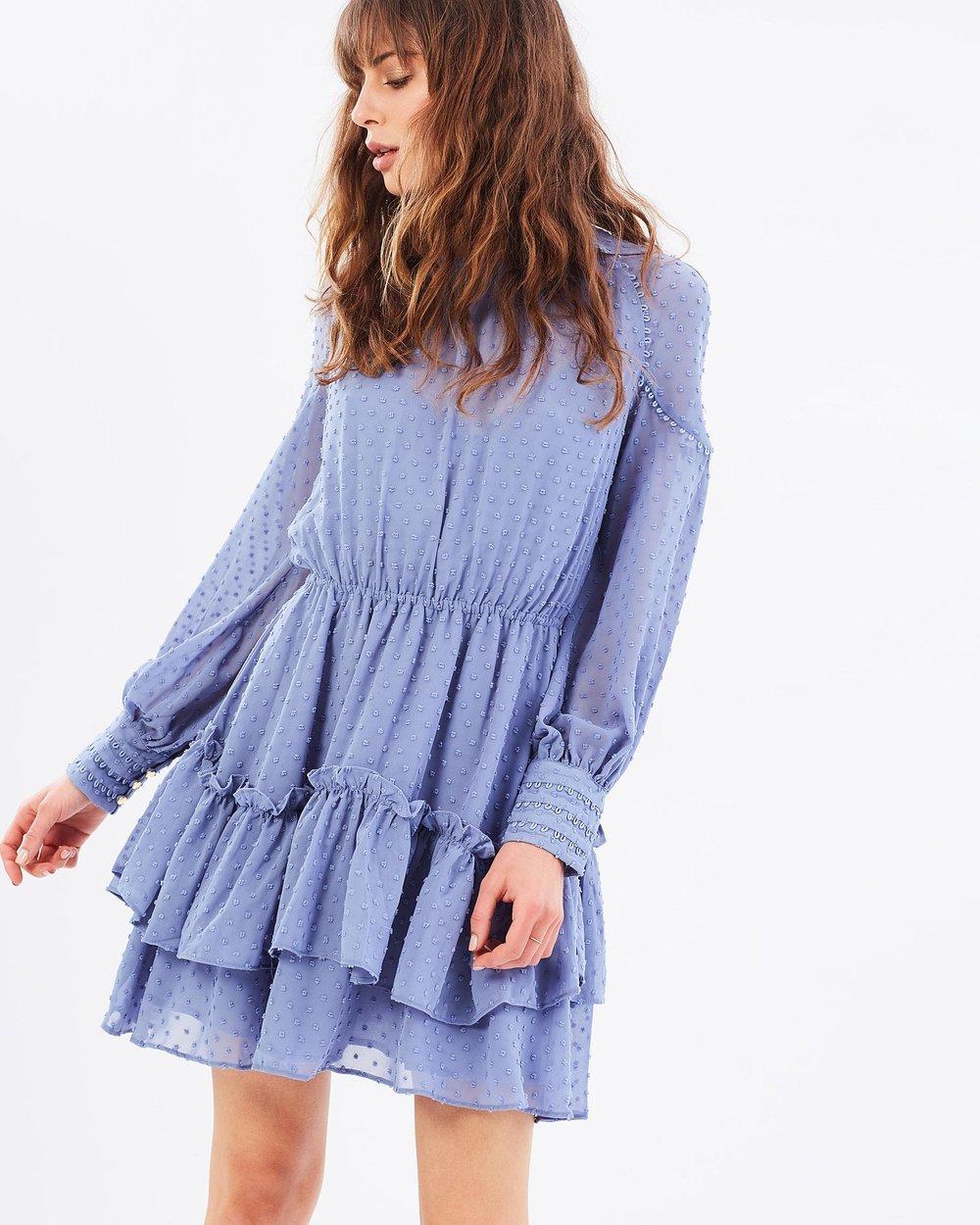 Talulah Sweet Allure Long Sleeve Mini Dress Purple Size 6 photo 2