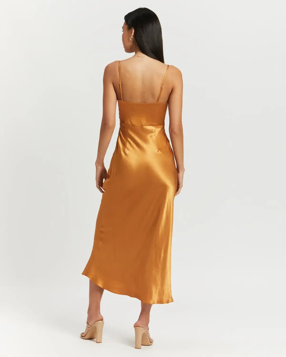Shona joy Alma Lace Up Midi Dress Tumeric Size 8 photo 4