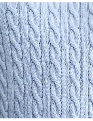 Sportscraft Merino Wool Baby Cable Sweater Pale Blue Size AU 8 photo 5