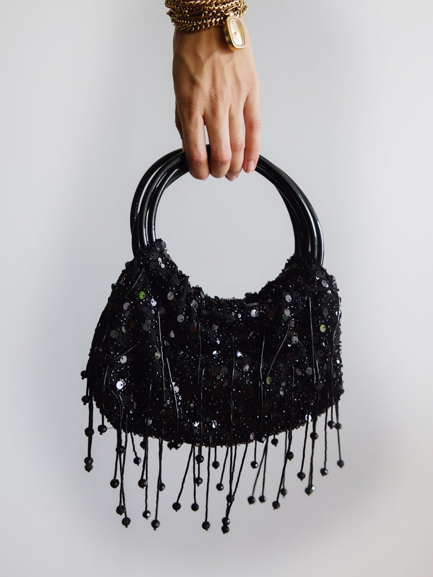 Simkhai Ellerie Embellished Mini Tote Bag Black photo 4