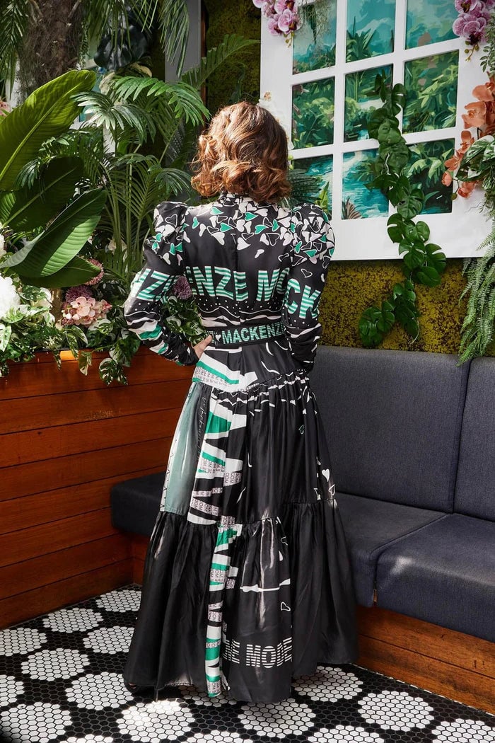 Mackenzie Mode Zig Zag Silk Maxi photo 3