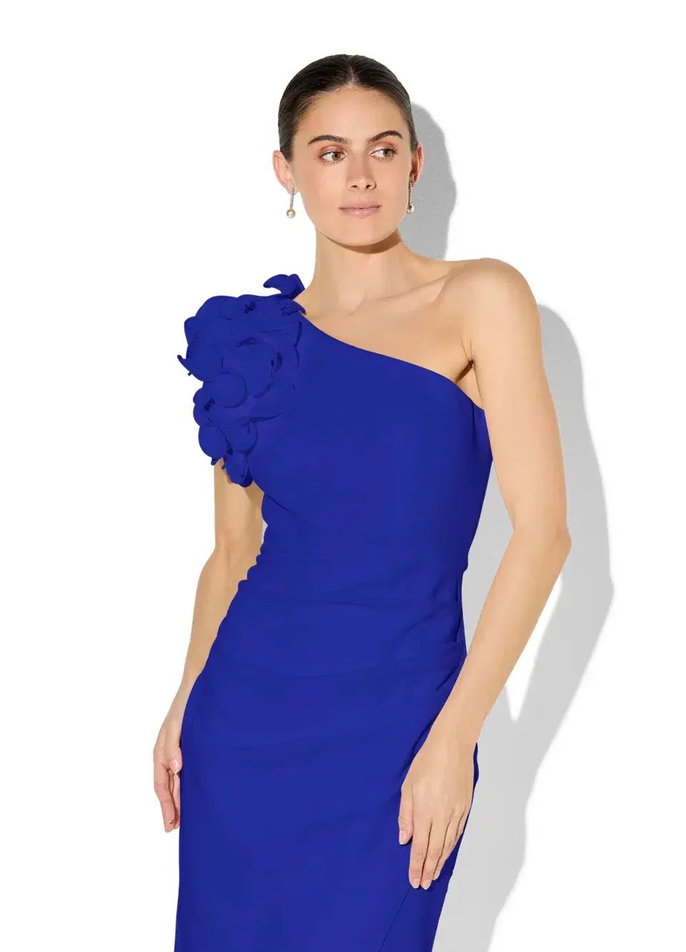 Montique Melody Sapphire One Shoulder Dress Sapphire Blue Size AU 8 photo 3