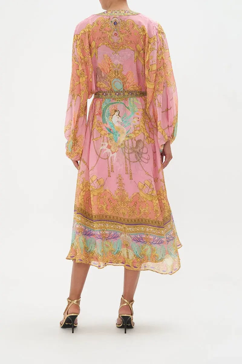 Camilla Mermaid Motel Silk Blouson Sleeve Layer Print Size 16/XL photo 3