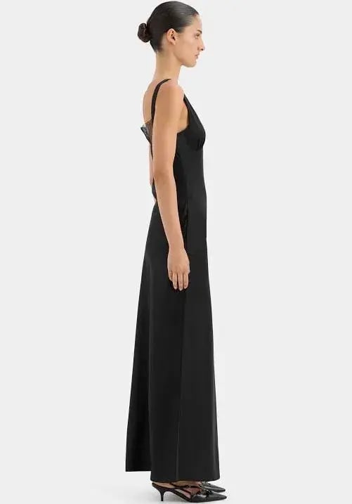Sir The Label Dunya Lace Gown Black Size 10/M photo 7