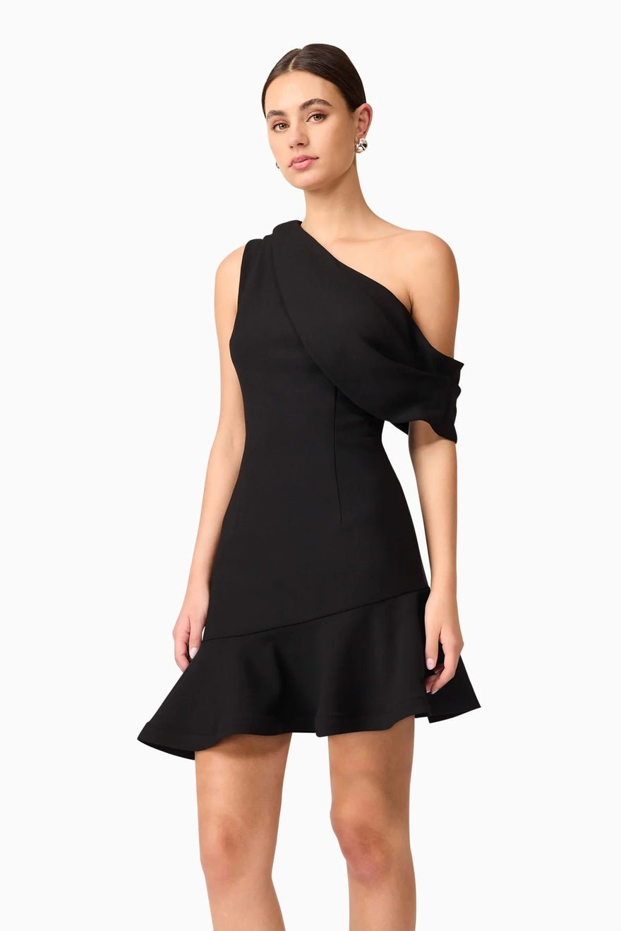 Elliatt Ava Asymmetrical Dress - Black photo 4
