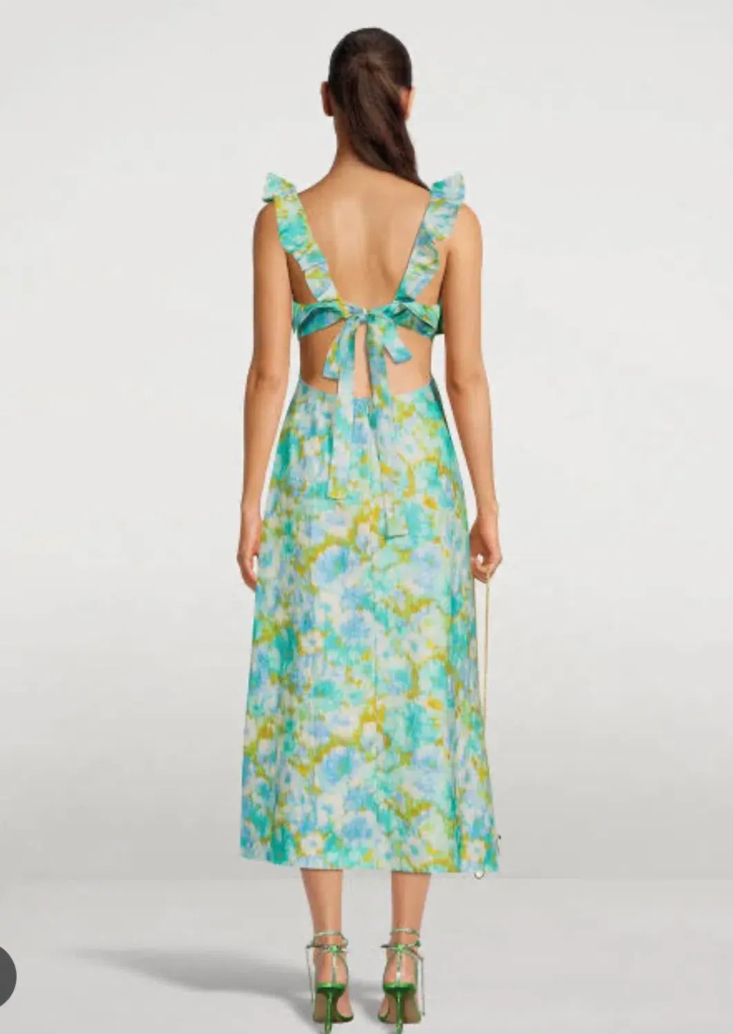 Zimmermann High Tide Frilled Midi Dress Floral Size 0 / Au 8 photo 2