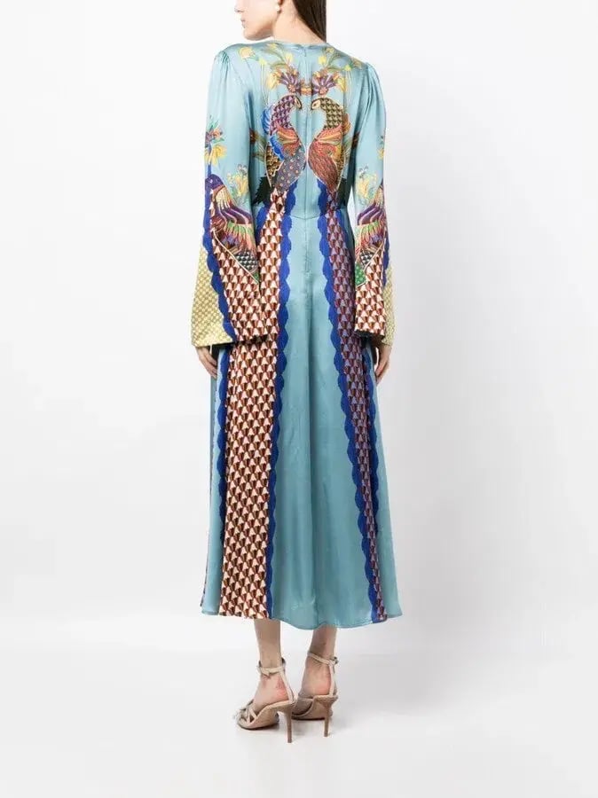 ALEMAIS Gilly Flare Sleeve Dress Multi Size AU 10 photo 6