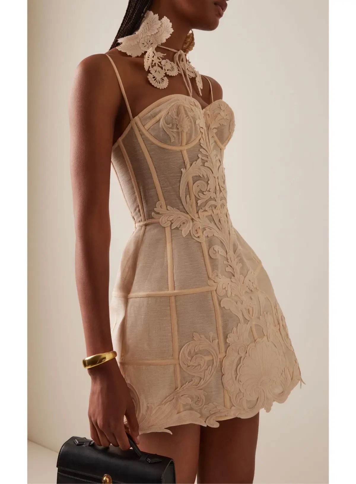Zimmermann Rebellion Filigree Mini Dress in Cream Size 2 / AU 12 photo 2