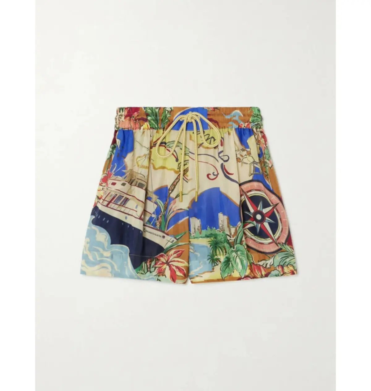 Zimmermann Alight Shorts And Shirt Set Natural Map Size 0P / AU 6 photo 6