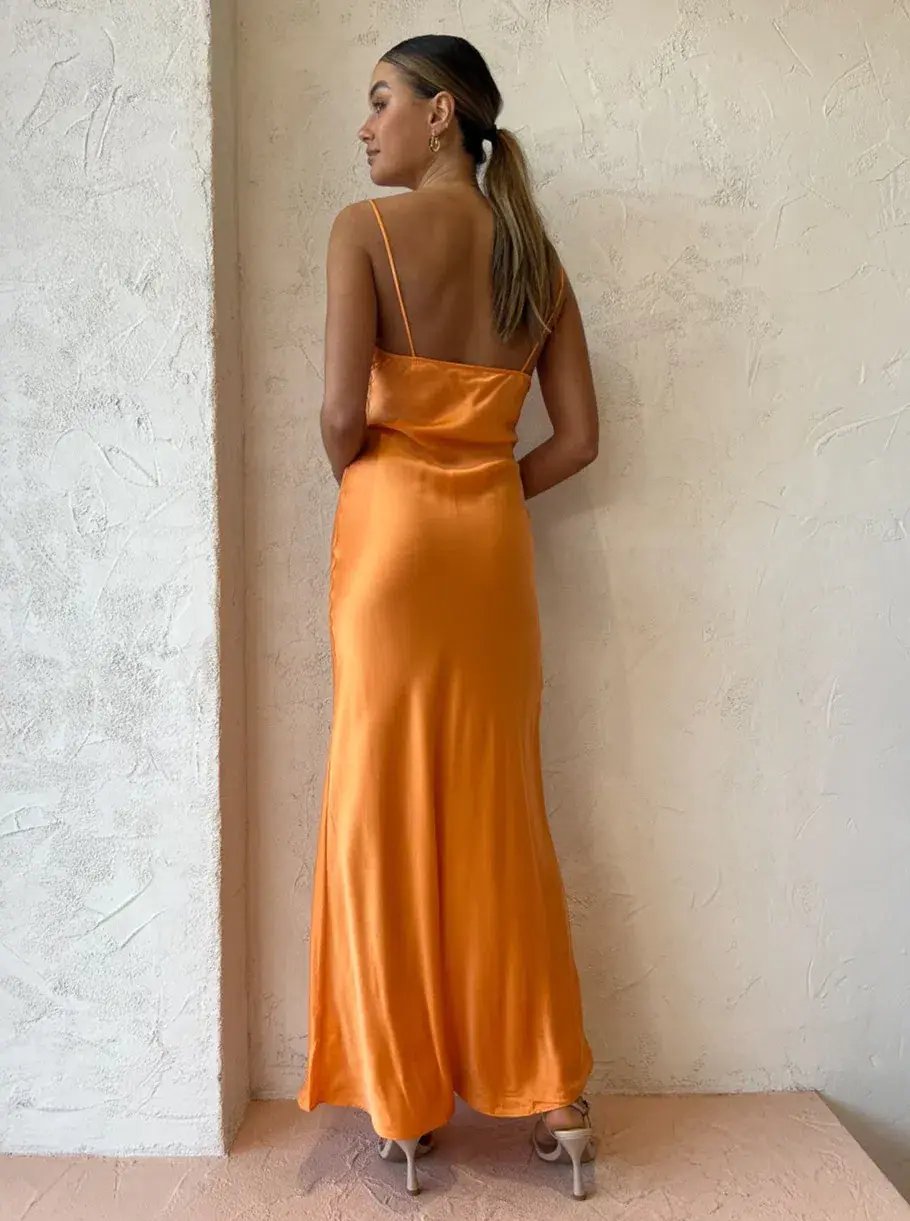 Bec & Bridge Amber V Maxi Dress in Nectarine Orange Size 6 photo 4