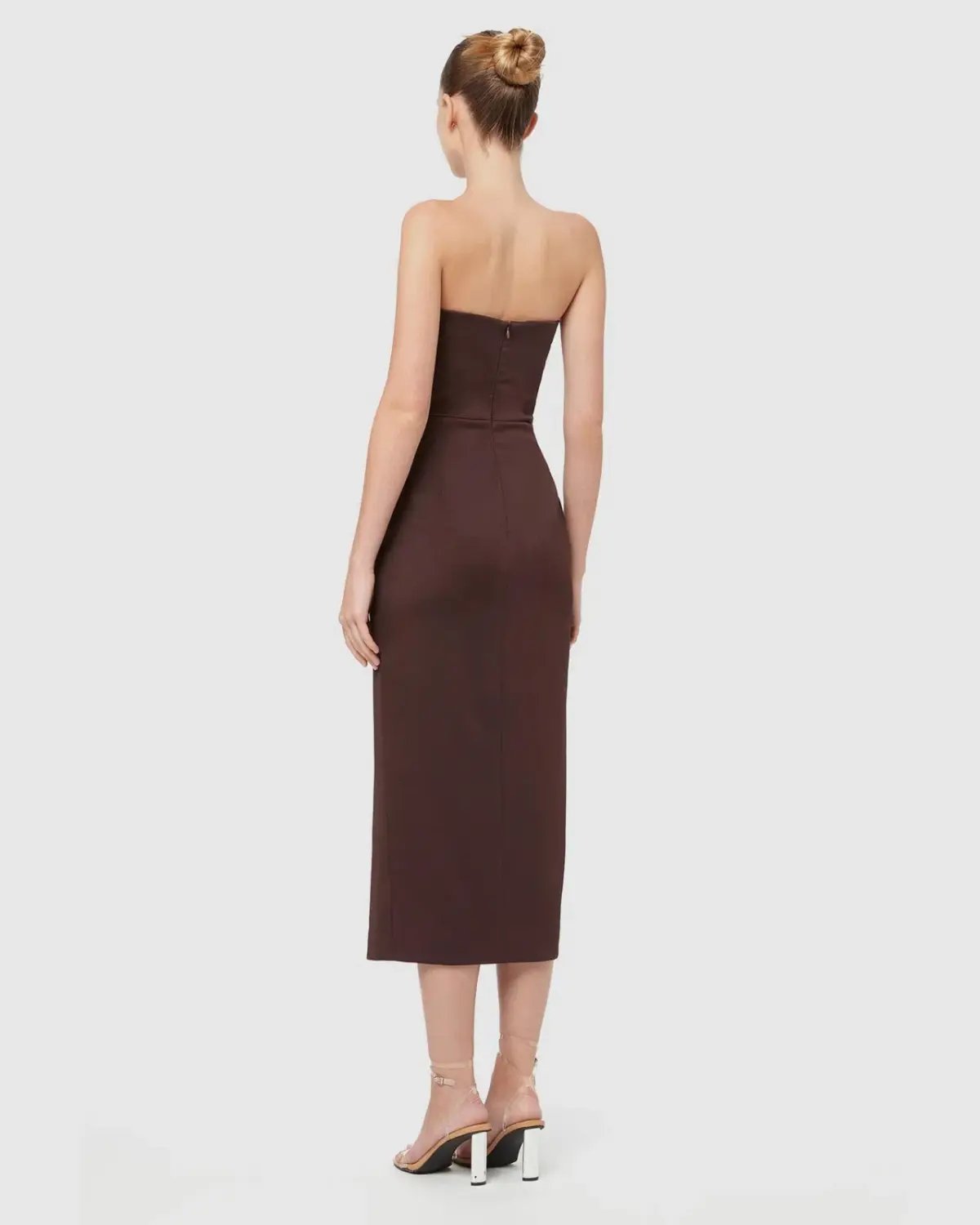Manning Cartell Time To Shine Strapless Midi Dress Brown Size 10 photo 3
