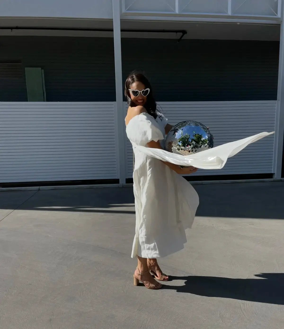 Aje Arista Tulip Sleeve Midi Dress Ivory Size AU 16 photo 14
