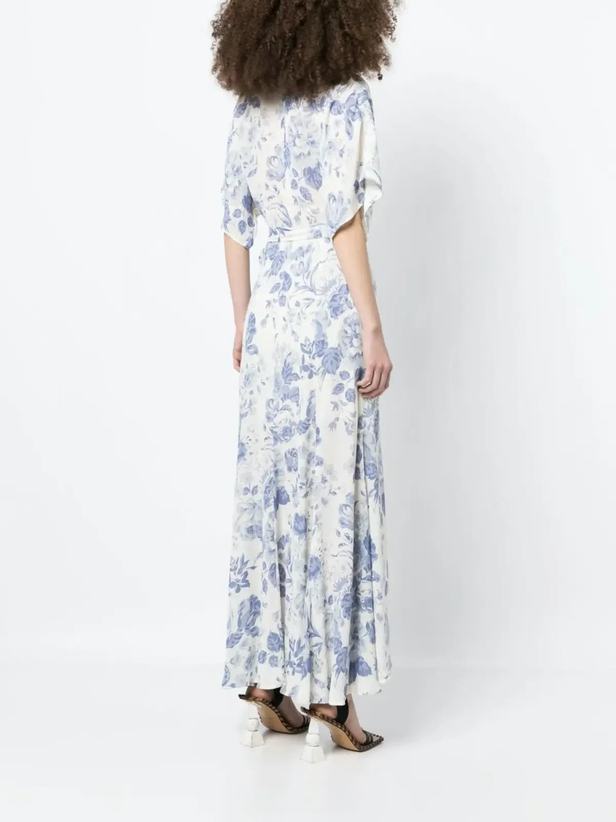 Reformation Winslow Maxi Dress Blue Floral Size XL / AU 14 photo 2