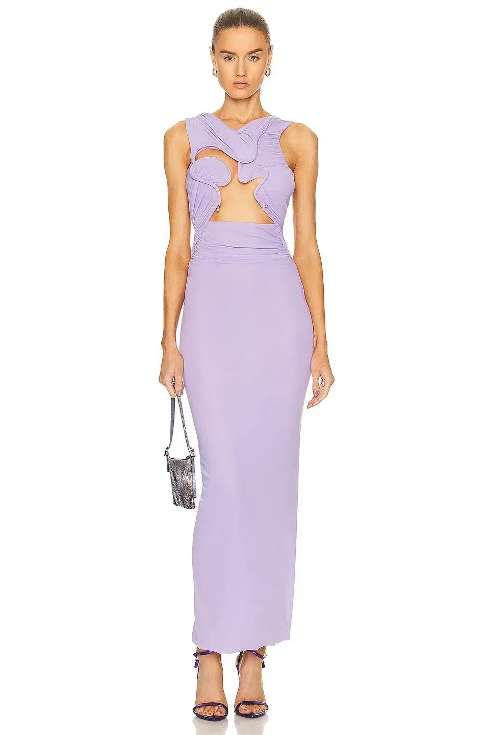Christopher Esber Venus Tank Maxi Dress Lilac Size 6 photo 3