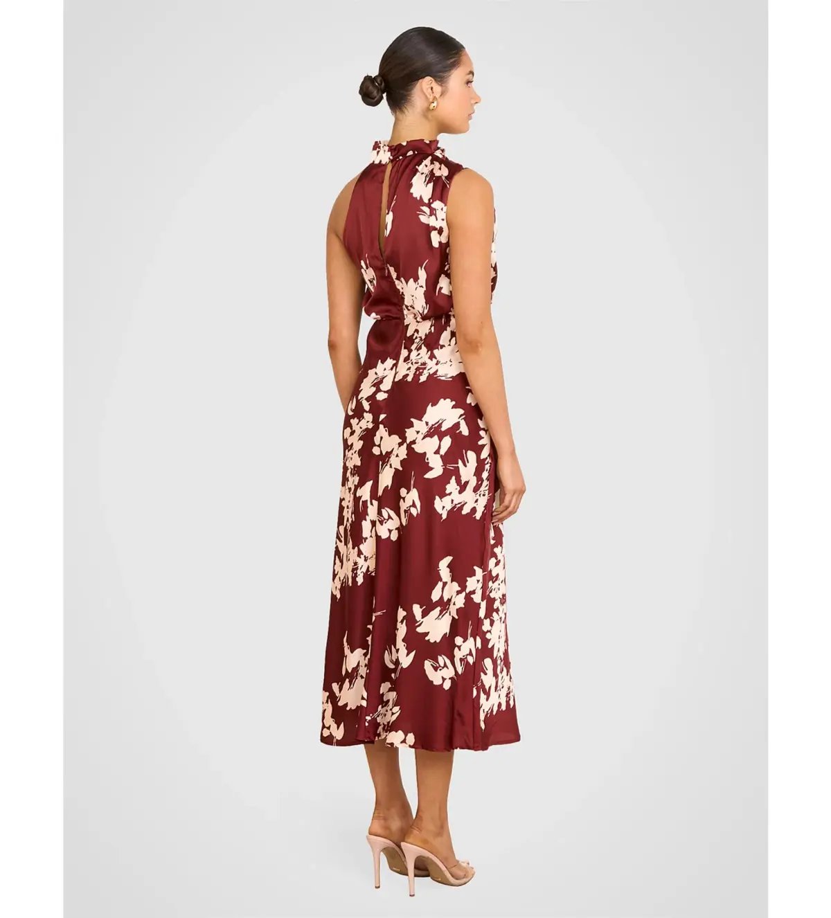 Pilgrim Theodore High Neck Midi Dress Floral Size AU 10 photo 4