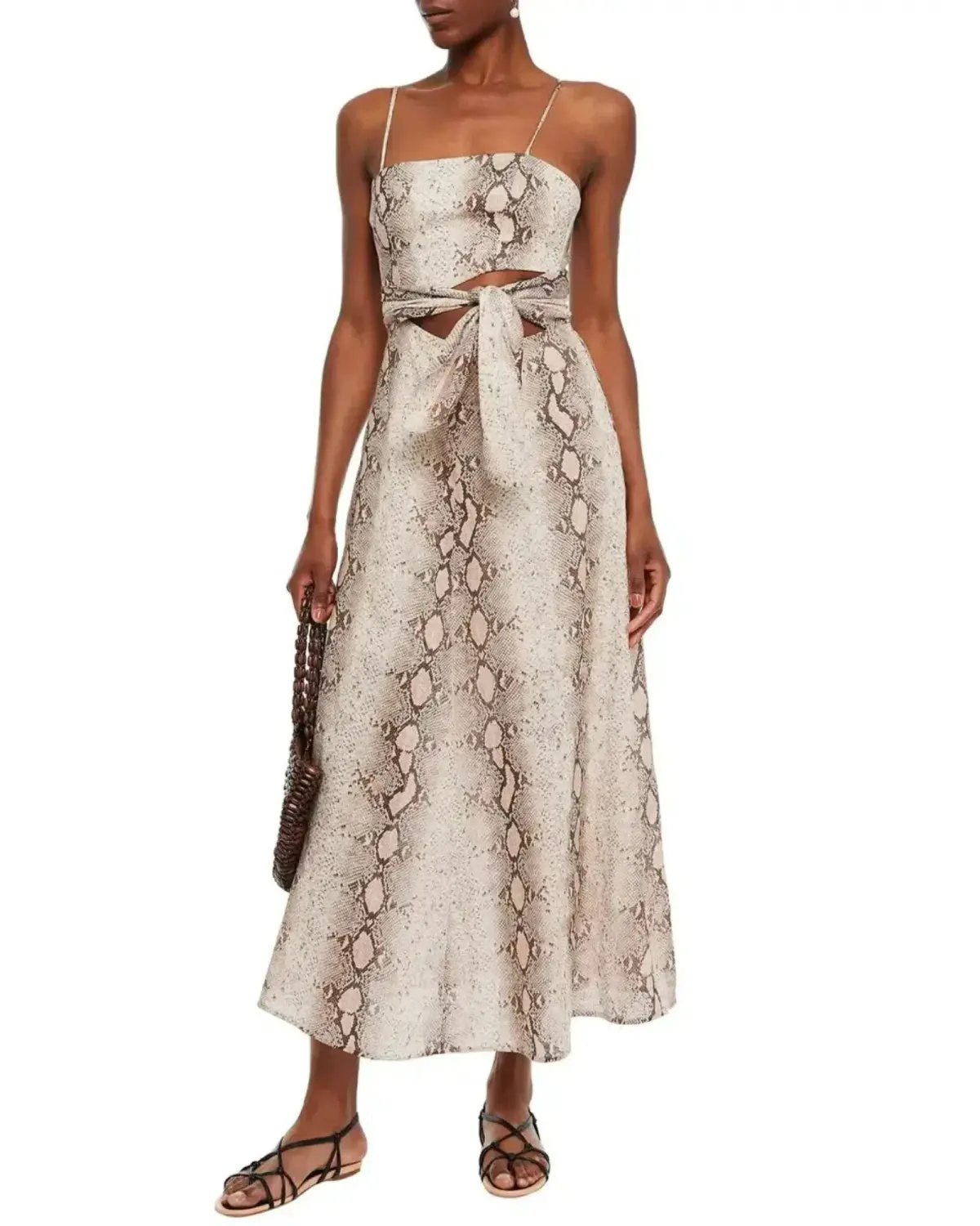 Zimmermann Bellitude Python Cut Out Dress Print Size 0 / AU 8 photo 2