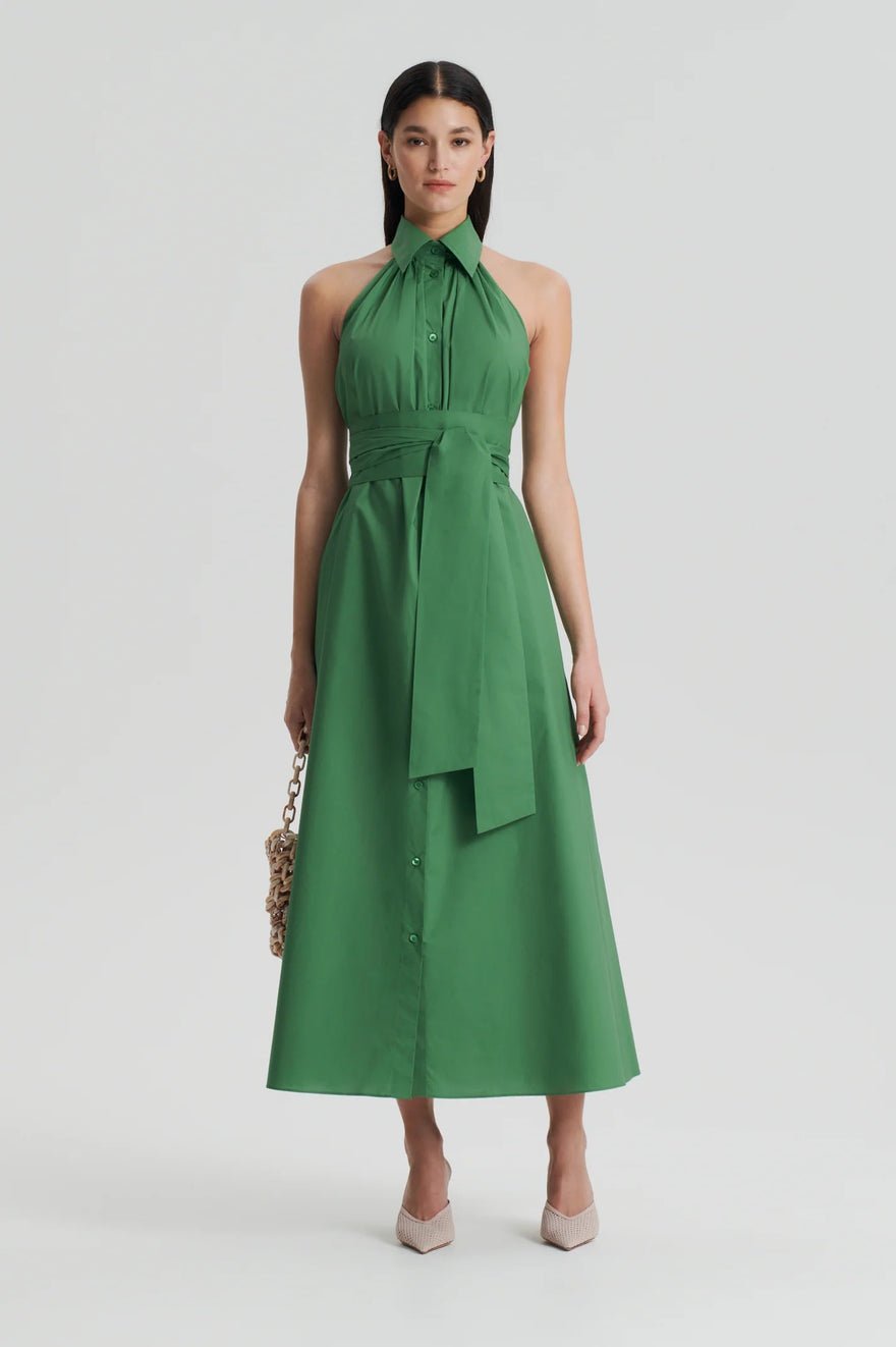 Scanlan Theodore Parachute Sleeveless Shirt Dress - Green photo 4