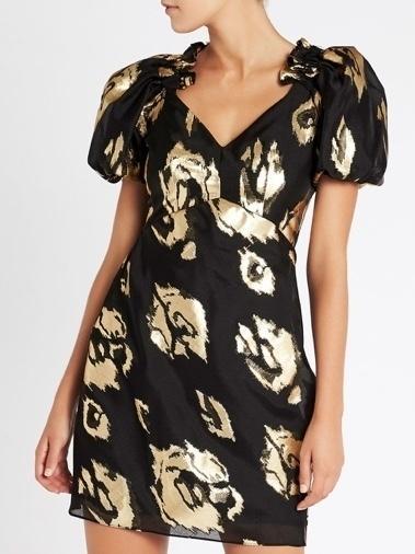 Eternal Flame Dress (Mini) Black & Gold Size 8 photo 2