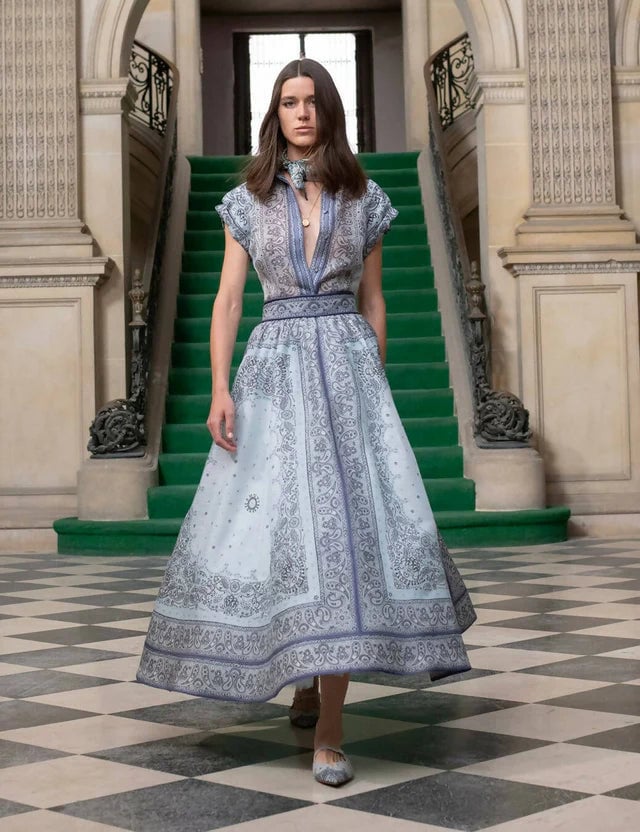 Zimmermann Gathered Shirt And Midi Skirt Set photo 4