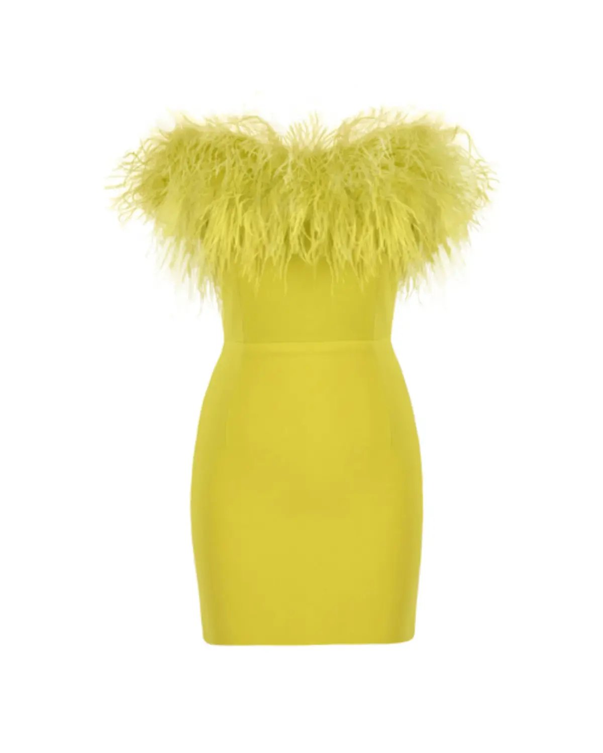THE NEW ARRIVALS by İlkyaz Özel Cynthia Dress in Acid Lime 8/S photo 3
