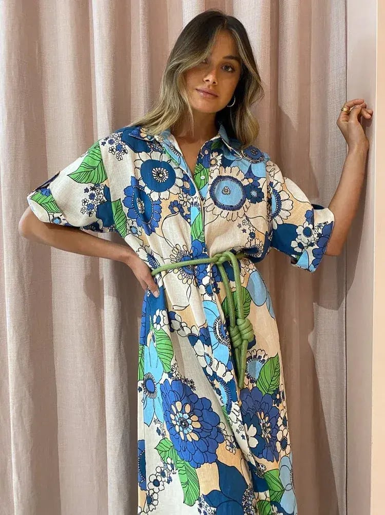 Alemais Farrah Shirtdress in Blue Size AU 10 photo 2