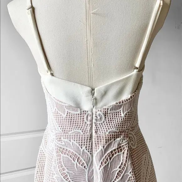 Sheike Lunar Lace Maxi Dress Ivory Size 12 photo 7
