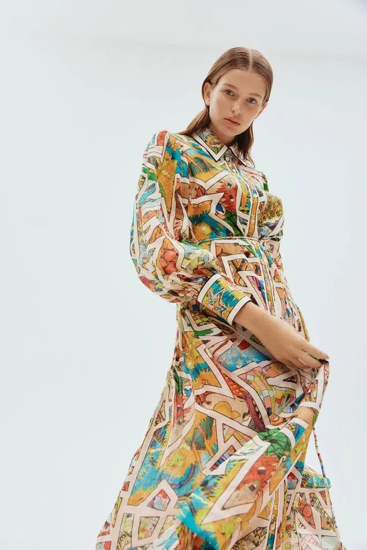 Alemais Star Man Midi Shirtdress Multi Size 10 AU photo 2