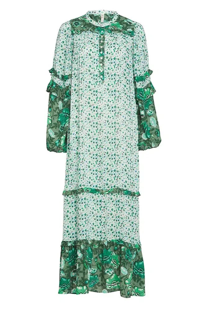 Spell Designs Winona Ivy Maxi Boho Dress Green Size 10 photo 4