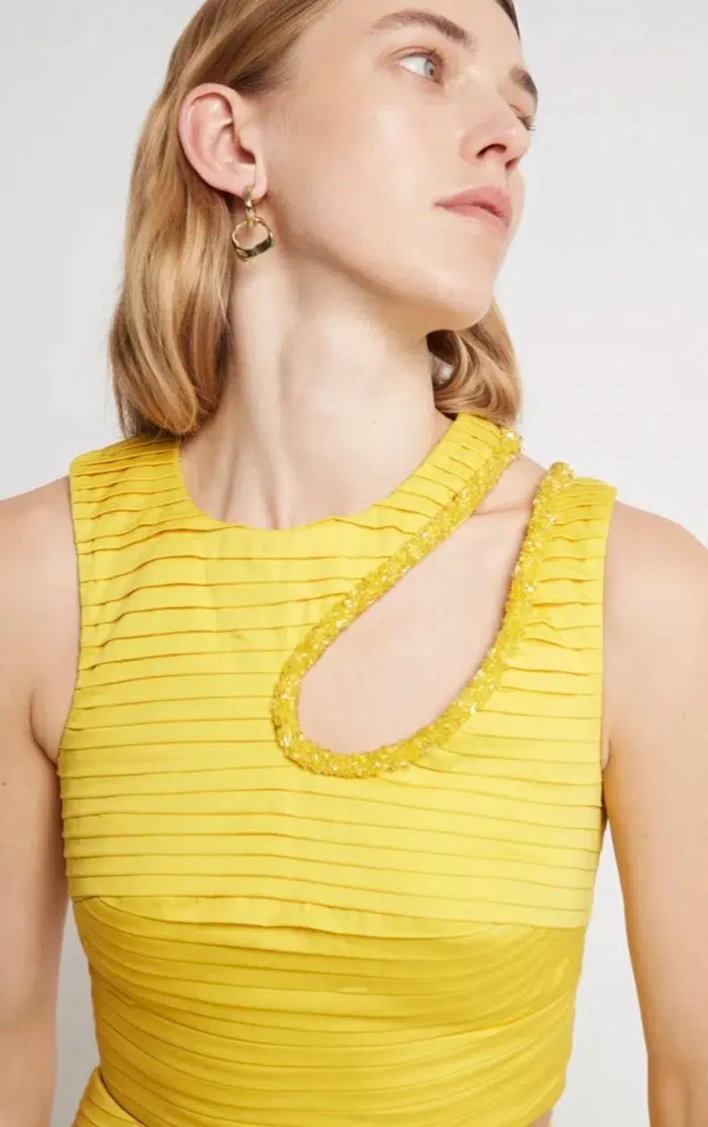 Aje Jolie Abstract Cut Out Top Size 14 & Jolie Asymmetric Midi Skirt Size 12 photo 4