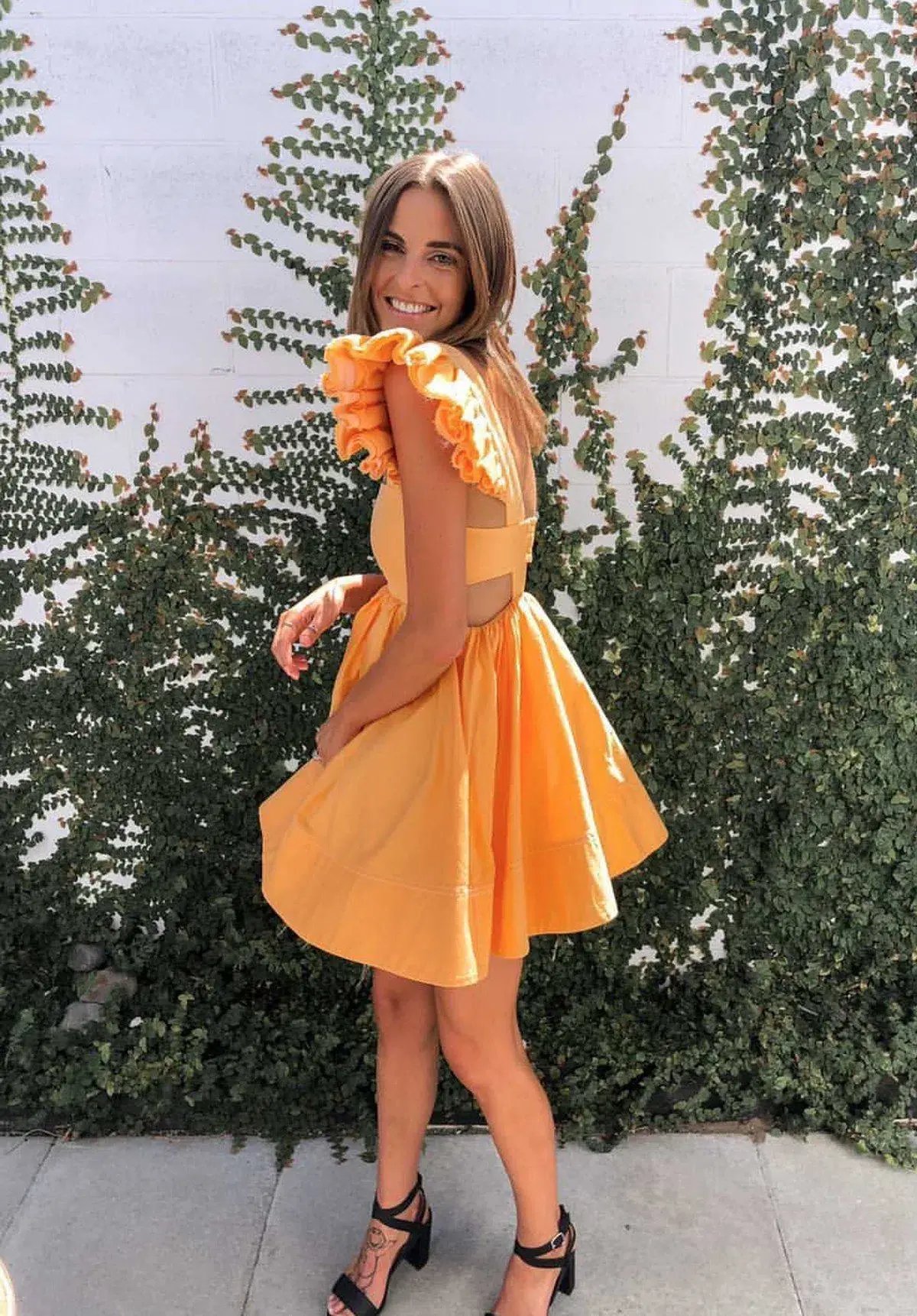 Aje Midsummer Mini Dress Orange Size 8 photo 4