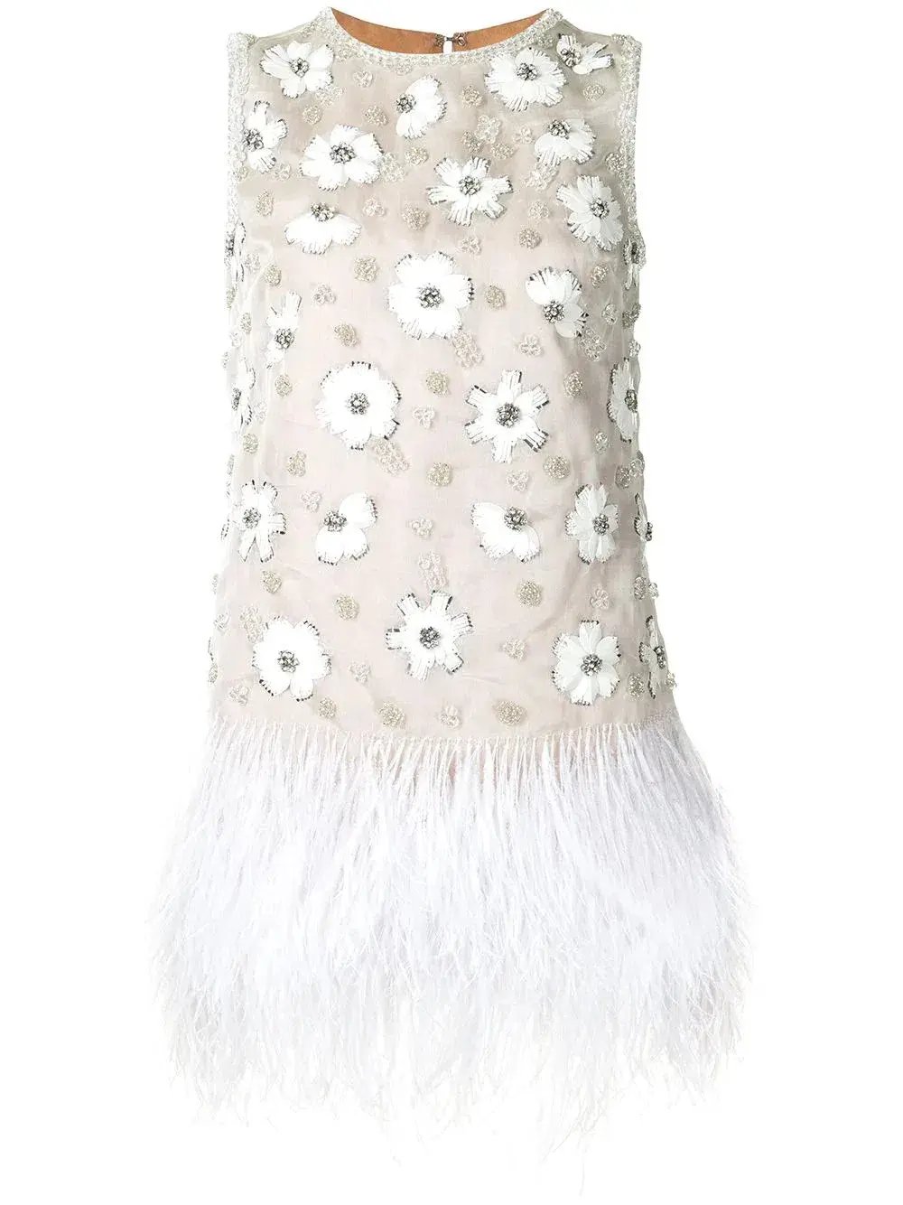 Rachel Gilbert Mave Floral Embroidered Mini Dress White Size 0/AU 6 photo 3