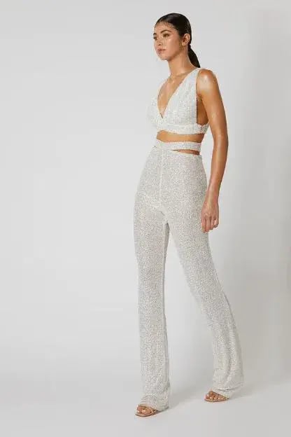 Winona Husk Top & Pant Set White Size 8 photo 2