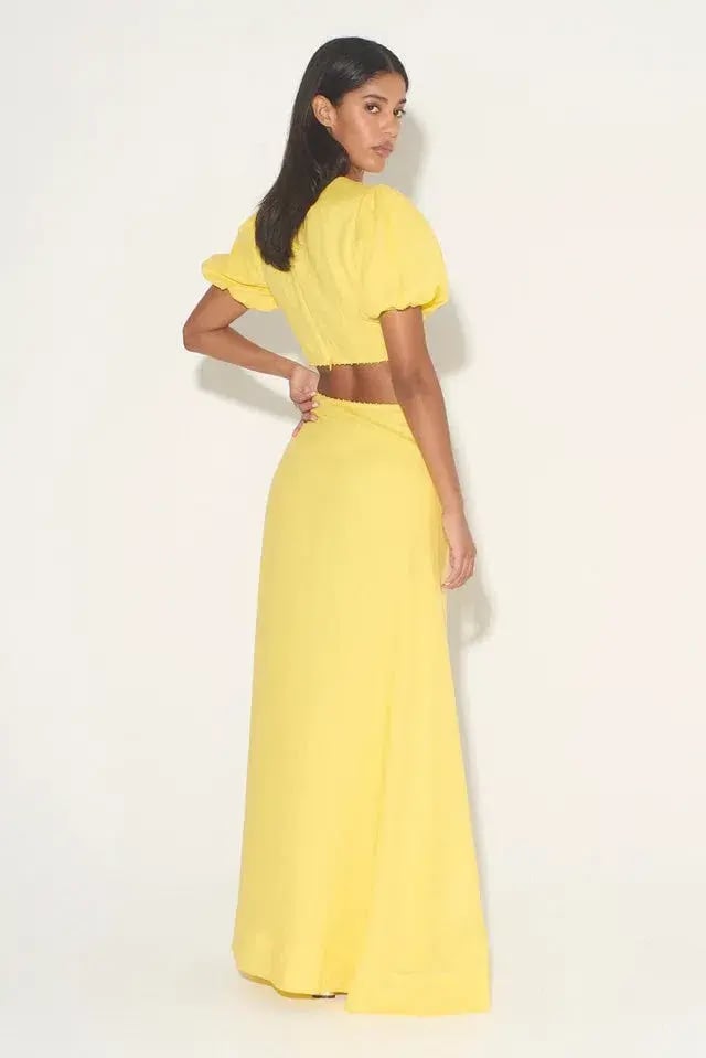 Hansen and Gretel Greer Top & Freya Skirt Set Sunshine Yellow Size XS / AU 6 photo 3
