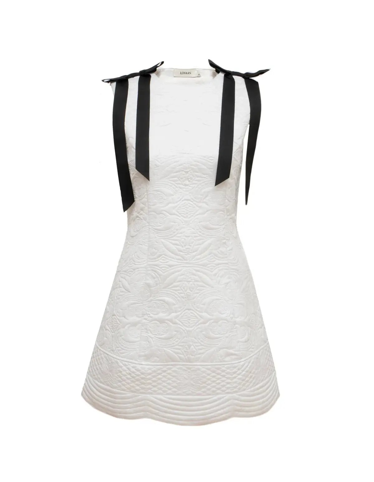 Lovaan Lena Dress Recycled Poly Taffeta White Size 8 photo 5